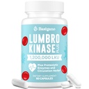 Lumbrokinase Supplement, 1,2 miljoen LKU - 120 mg Capsules, Potent Nattokinase Alternatief met Proteolytische Enzymen en Herbal Blend