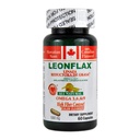 LEONFLAX, 100% Authentieke Canadese Vlaszaad, Verbeter uw spijsverteringsgezondheid, 60 capsules, fles