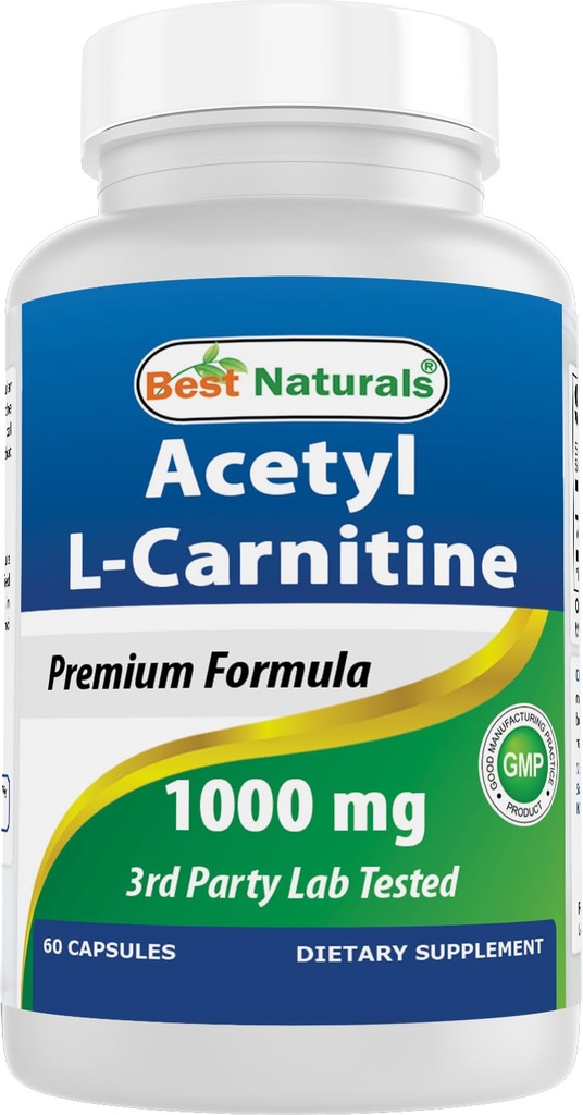 Best Naturals Acetyl L-Carnitine 1000mg Capsule, 60 Tellen