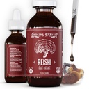 Hodgins Oogst Biologische Reishi Mushroom Fruitlichaam Extract Tinctuur - Extra geconcentreerd Dual Extract Supplement - Ondersteunt Hart Gezondheid en Wellness - USDA Biologische Paddenstoelen - 2 oz