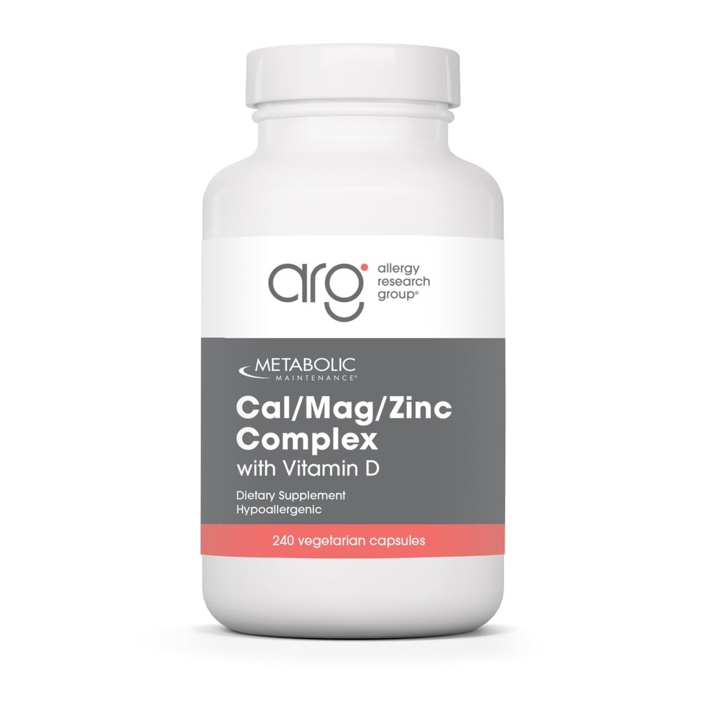 Metabolische Onderhoud Cal Mag Zink Complex met Vitamine D-3 - Hogere Absorptie voor Bot + Hart Ondersteuning (240 Capsules)
