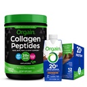 Orgain Gras Fed Gehydrolyseerde Collagen Peptides Proteïne Poeder - Paleo & Keto Vriendelijke, Aminozuur Supplement, Pasture Verhoogd & Gras Fed Clean Proteïne Shake, Romige Chocolade Fudge - Maaltijd Vervanging