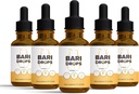 (5 Pack) Bari Drops, GLP-1, Bari Liquid Drops Supplement, BariDrops Liquids Extract Formula, Bari Liquid Drops Review, Premium Lion All Natural Formula, Green Bottle 5 Bottles 5 Month Supply (10 Oz)