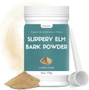 6 oz Organic Slippery Elm Powder, Organic Slippery Elm Bark Powder, 100% Pure & Natural, Food-Grade, Helpt kalmeren The Throat and Coughing, Vegan, Pet vriendelijk