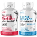 Nature's Fusions Dihydroberberine 200mg (60 capsules) - R Alpha Lipoic Acid 600mg (60 capsules) Bundel