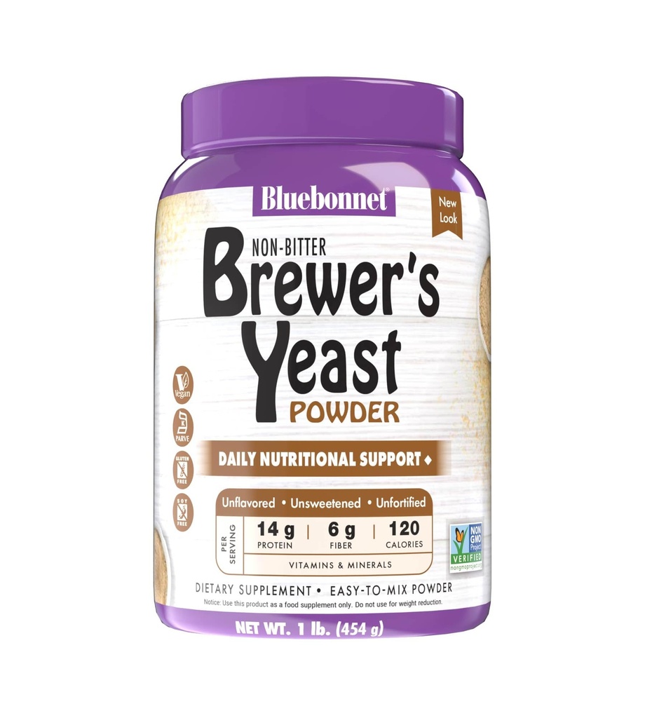 Bluebonnet Nutrition Super Earth Brewers Gistpoeder, Superfood, Whole Food, Bron voor Vitaminen, Grote Proeverij, Veganistisch, Vegetarisch, Niet GGO, Glutenvrij, Sojavrij, Melkvrij, Kosjer, 1 lb