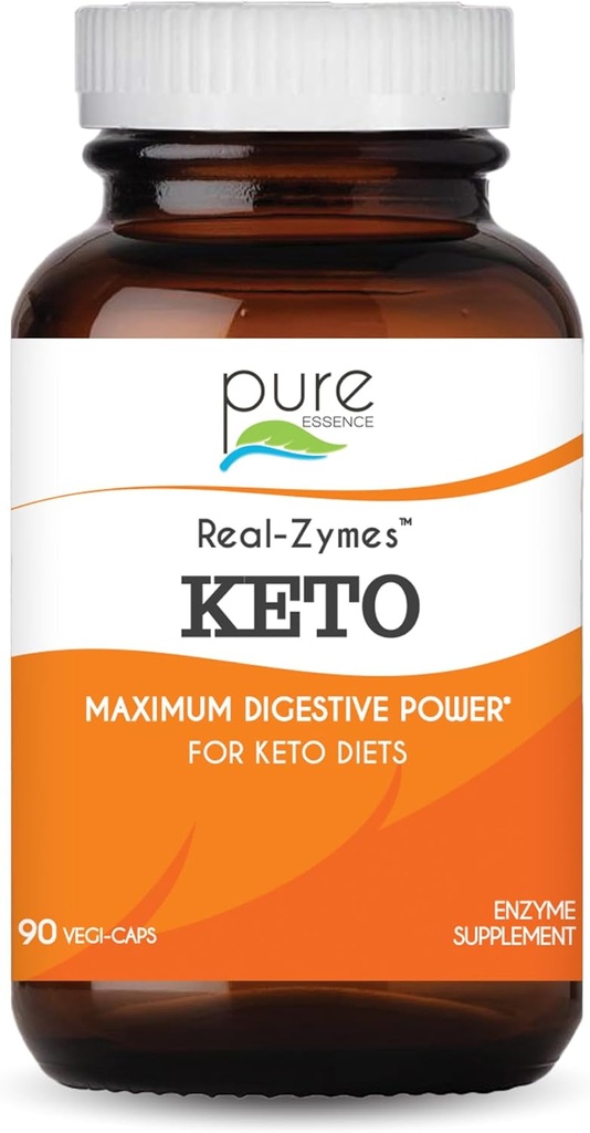 Real-ZymesTM KETO Digestieve Enzymen Supplement met Probiotica voor betere spijsvertering - Natuurlijke ondersteuning voor verlichting van opgeblazen gevoel, gas, Belching, diarree, constipatie, IBS, enz. - 90 Caps