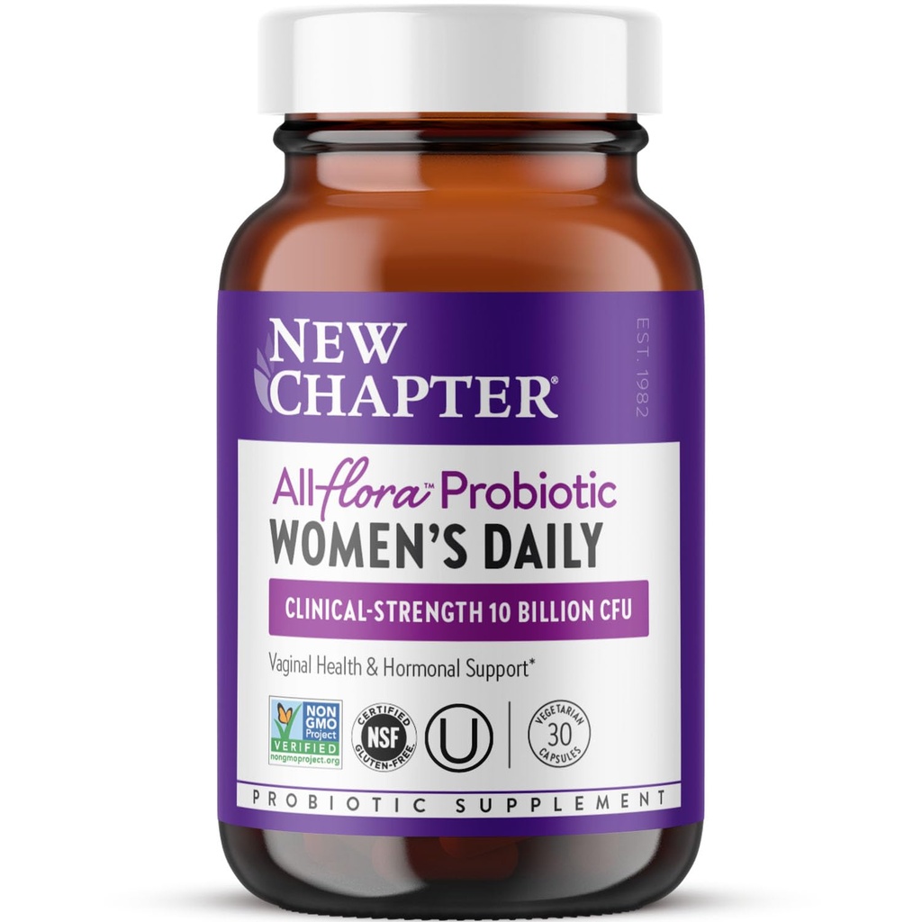 Nieuw hoofdstuk Probiotica voor vrouwen - 30 ct (1 maand Supply), Vrouwen Dagelijkse Probiotica met Prebiotica en Probiotica voor Vaginale Gezondheid & Chaste Boom voor Hormonale Ondersteuning, 100% Vegetarische, Niet-GGO