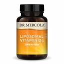 Dr Mercola Vitamine Liposomique D3 - Soutient la santé cardiaque, osseuse et immunitaire - 5 000 UI par portion - Sans OGM, sans soja et sans gluten - 30 capsules (30 portions)