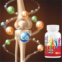 Minton Well-C Fitbone d3 Calcium voor kinderen Tieners met Magnesium Zink Vitamine D en B12 voor sterke botten 