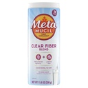Metamucil Fiber Supplement, Unflavored Clear Mixing Powder, No Grit, No Sugar Added, Plant Based Prebiotic Fiber Supplement Blend for Daily Digestive Health, 75 theelepels