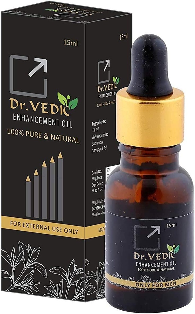MetROL Dr.Vedische Enhancement Olie verhoogt de groei-verhoging-grootte voor man 100% puur en natuurlijk (pakket van 1)