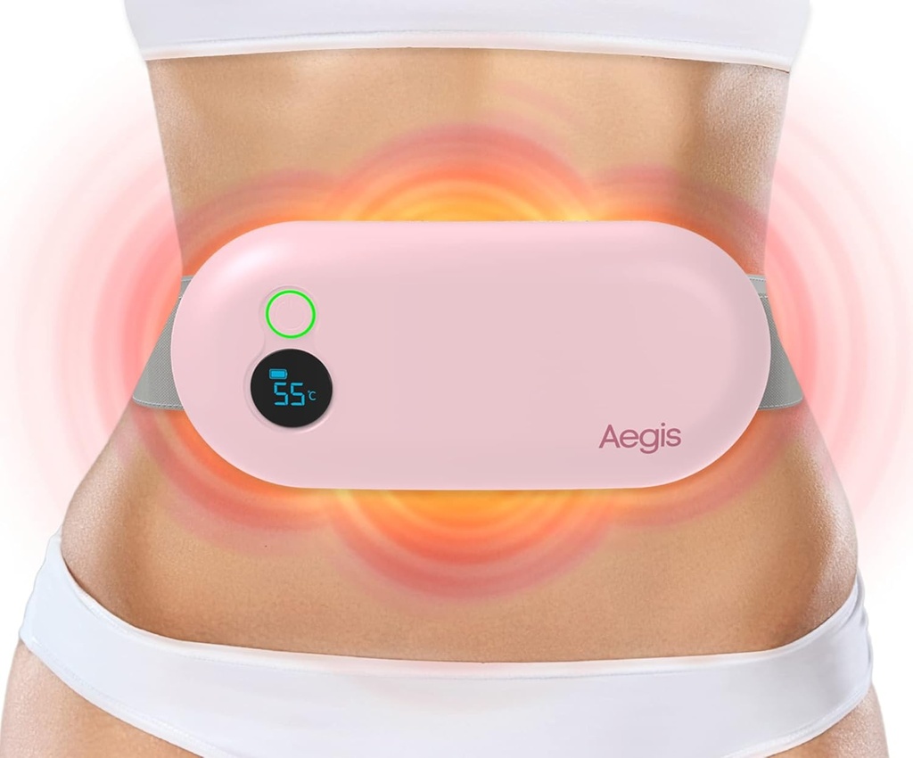 Plaquette de chauffage portable pour crampes. Période Relief de douleur Appareil et coussin de chauffage menstruel masseur pour PMS, douleur au dos. Sans fil 3 Modes de chaleur Relief de crampe menstruation Massage avec coussinets pour femmes et filles.
