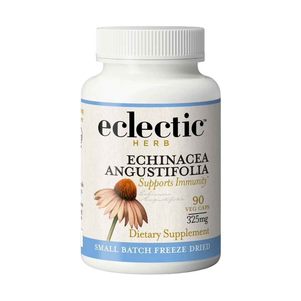 ECLECTIC INSTITUUT Raw Fresh Freeze-Dried Non-GMO Echinacea Angustifolia 90 CT (325 mg)