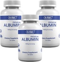 Dr K&C Supplément à l'albumine de protéines Premium – Extra Strength 1000 mg 360 comprimés Foie rénal sain Promouvoir le bien-être général Soutien énergétique Équilibre de vie 3pk