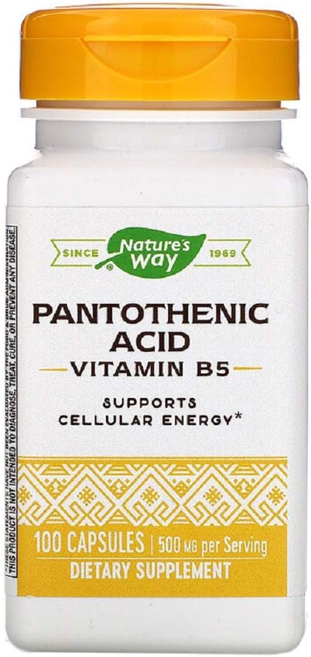 Nature's Way Pantothenic Acid, 100 Count (Pack of 2)