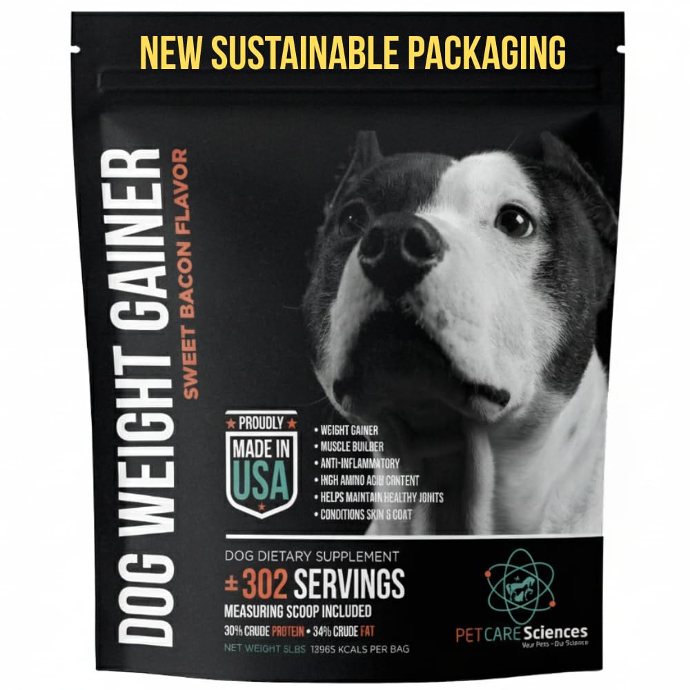 PET Care Science 5 lbs portions de gain de poids de chien - Suppléments gain de poids pour chiens - Canine et chien Muscle Builder - Fabriqué aux États-Unis