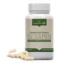 Lignans pour la vie Extrait de sésame - 540 mg avec 81 mg de sésamine et 27 mg de sésamoline, de foie et de supplément de soutien immunitaire pour l'équilibre hormonal et le bien-être général chez les hommes et les femmes, 90 capsules
