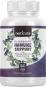 Vlierbes Immune Support - Dagelijkse Supplement voor mannen en vrouwen - Vitamine C, Zink, Goldenseal, Echinacea en Vlierbes - 60 Capsules, 5-in-1 met Prebiotica en Probiotica - Made in The USA