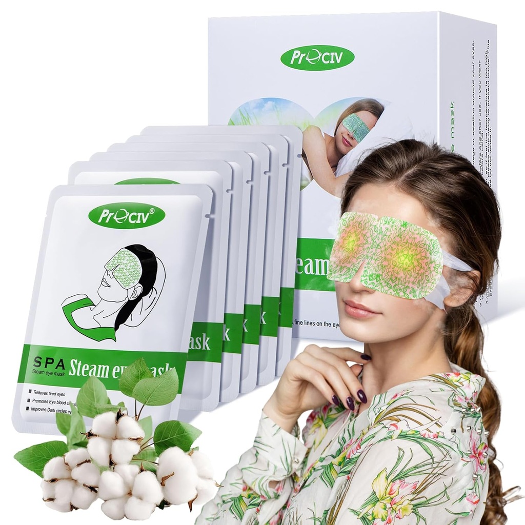 16 Packs Steam Eye Mask, Warm Eye Compress voor droge ogen Slaapmasker,Hot Auto Heated Eye Maskers Ontspannende items voor vrouwen Moist Heat voor ogen verzachtende oog vermoeidheid, Disposible EyeMask voor SPA Essentials