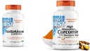 Arts BEST Nattokinase, Non-GMO, Vegan, Glutenvrij, 270 Veggie Caps & DRB-00107 Hoge absorptie Curcumine van Kurkumawortel met C3 Complex & BioPerine 500mg