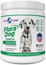 Vital Planet - Flora Dog Probiotic Powder Supplement met 20 Miljard Culturen en 10 Strains, High Potency Immune en Digestieve Ondersteuning Probiotica voor honden, 3,92 oz., 111 Gram, 30 Servings