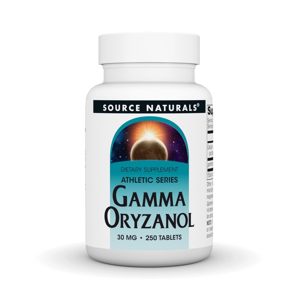Bron Naturals Gamma Oryzanol, Athletic Series Dieetsupplement, 30 MG - 250 tabletten