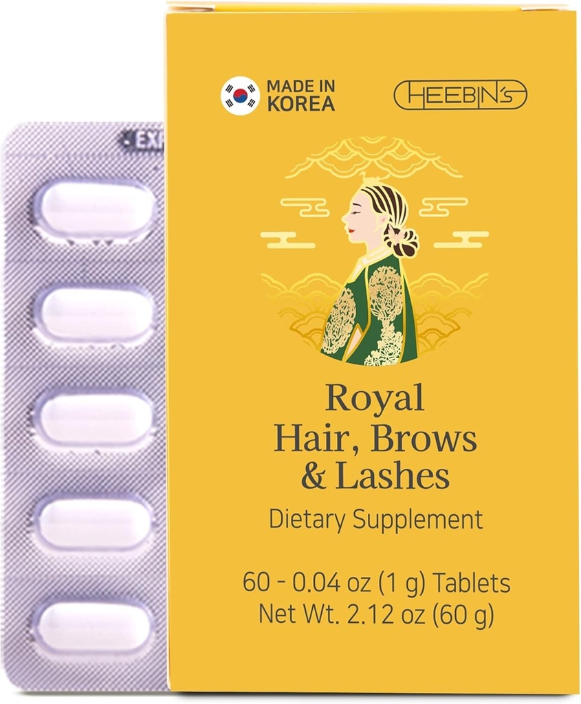 Heebin's Hair Growth Supplements met Biotin 4000 mcg, DHT Blocker en Collagen, voor haarverlies, Thinning en hergroei, 60 tabletten, 2 maanden levering