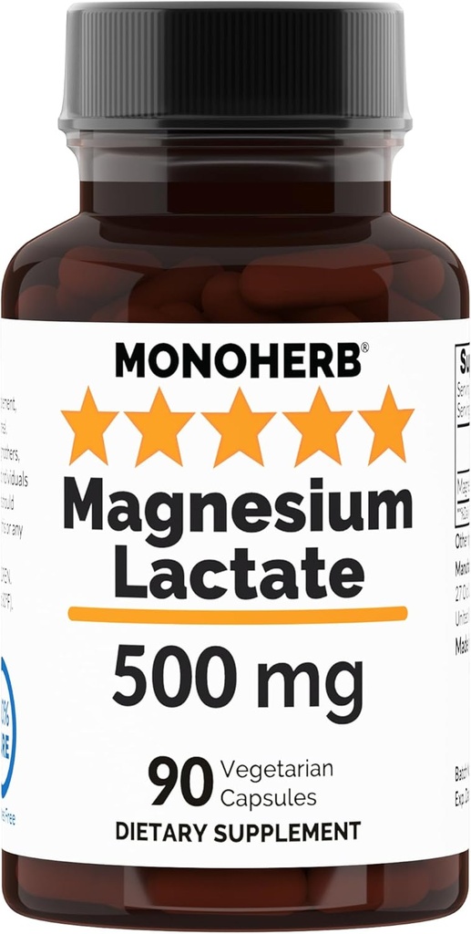 Magnesium Lactaat 500 mg - 90 Vegetarian Capsule