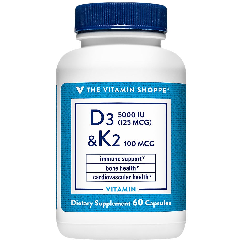 Vitamine D3 & K2 - Immune Support & Bone Health - 5.000 IE (60 capsules)