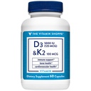 Vitamine D3 & K2 - Immune Support & Bone Health - 5.000 IE (60 capsules)