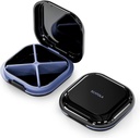 Kleine pil geval, Travel pil Box, Portable pil Organizer, Pillencontainer voor Pocket 4 afdelingen, Daily Compact Travel Medicine Holder voor Vitaminen Medicatie (zwart)
