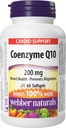 Webber Naturals Coenzyme Q10 (CoQ10) 200 mg, 60 Softgels, High Potency Antioxidant Supplement, voor de gezondheid van het hart en de cellulaire energieproductie, 60 dagen levering, Glutenvrij