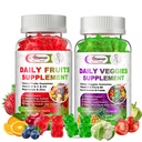 Supplément Fruits et légumes sans sucre, Gommies Super Verts avec Multivitamines, Minéraux & Fibres, Fruits et Légumes naturels Supplément soutient Immunité, Antioxydant & Énergie pour les femmes et les hommes