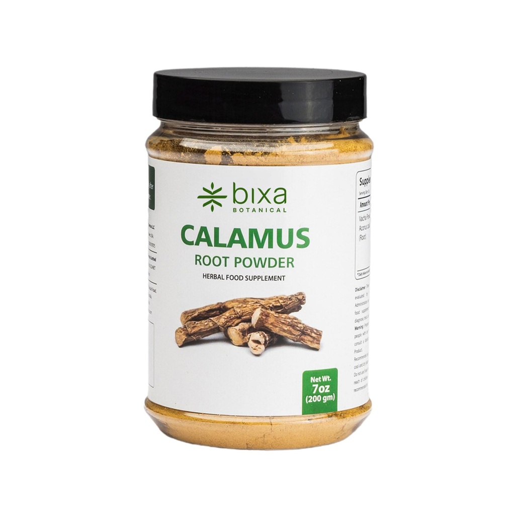 racine de Calamus bixa BOTANIQUE – poudre de racine naturelle pour la santé de Gut et Focus Support – végétalien, non-OGM, traité à la vapeur, supplément à base de plantes sans gluten – 7 oz