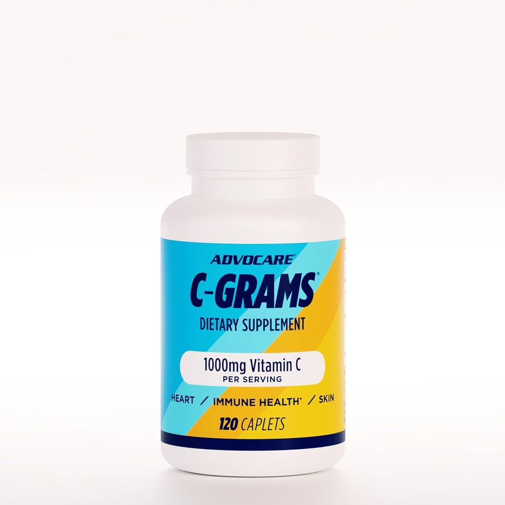 Advocare C-Grams - Premium Dietary Supplement for Skincare, Immune Support & Cardiovasculaire Gezondheid* - Bevat vitamine C, Magnesium & More - 120 Capletes