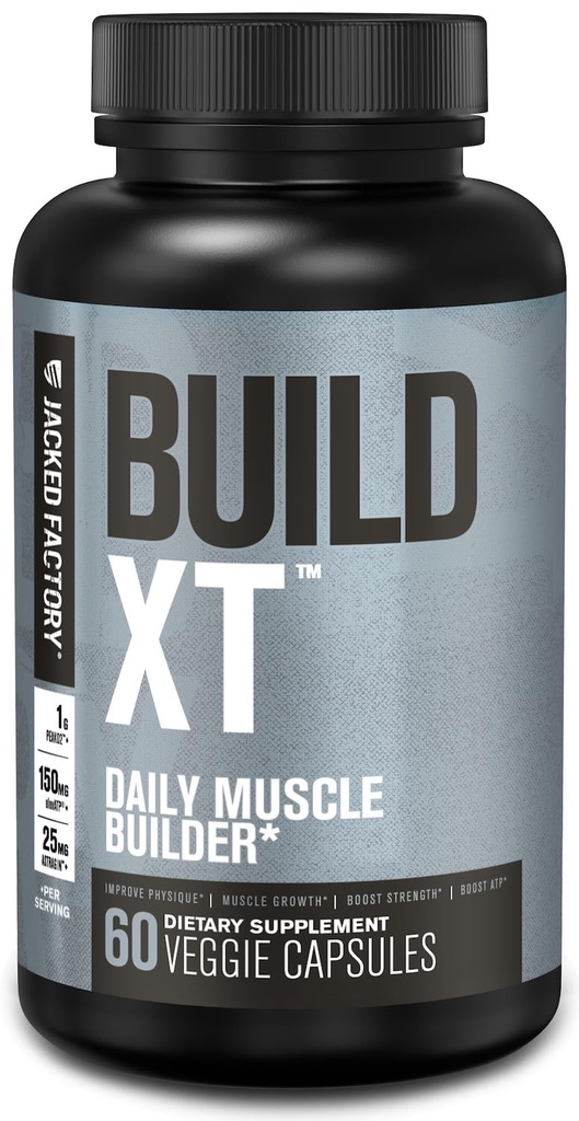 Ge Jacked Factory Build-XT Daily Muscle Builder & Performance Enhancer - Muscle Building Supplement for Musclear Strength & Growth 