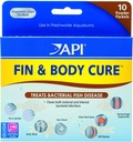 API 2 Pack of Fin and Body Cure Zoetwater Vis Medication Powder for Treatment of Bacteriële Diseases, Treats Body Slime, Eye Cloud, Fin and Tail Rot, and Gill Disease (10-Count) (2 items)
