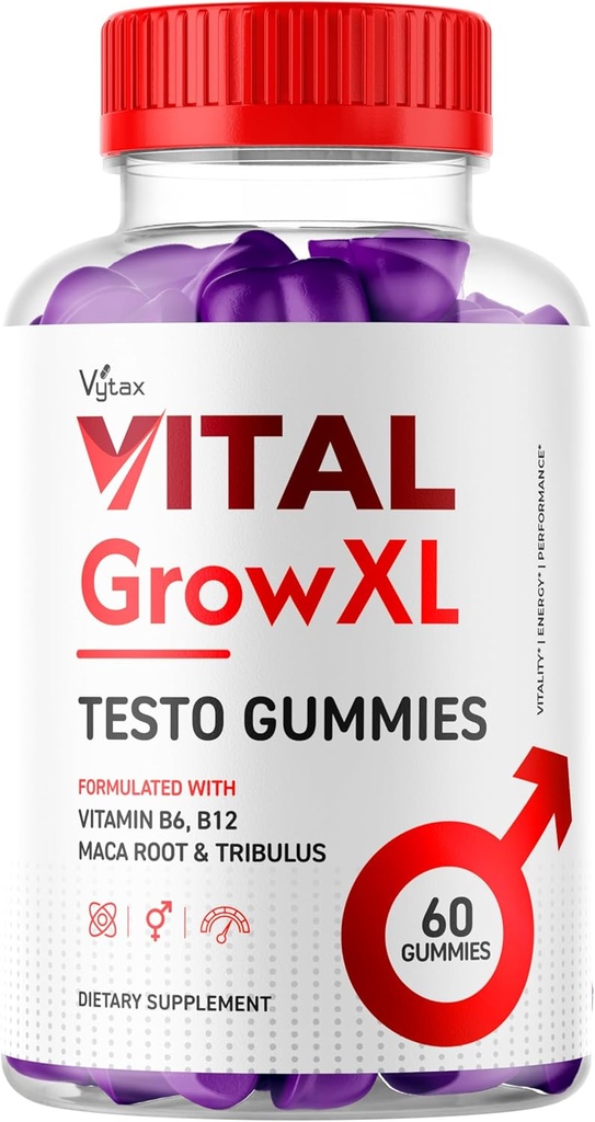 Vital Grow XL Gummies, Vital Grow XL Testo Gummies Maximale sterkte Geavanceerde vitamine Formule, Vital GrowXL Vitale VitalGrowXL Me Gomitas Premium Chewable Vitalgrow Supplement (60 Gummies)