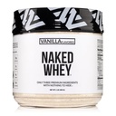 NAKED Vanilla Whey Protein 1Lb, seulement 3 ingrédients, Tous les gras naturels Poudre de protéines de lactosérum + vanille + noix de coco sans sucre, sans OGM, sans soja, sans gluten.