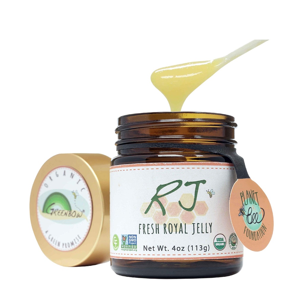 Greenbow Organic Fresh Royal Jelly - 100% USDA Certified Organic, Non-GMO, Halal, Pure, Glutenvrij - Een van de meest voeding verpakt - (113g)