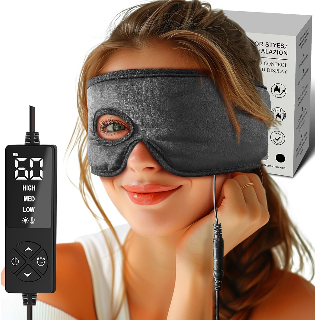 Stye Eye Treatment Verwarmd oogmasker - Eye Stye Remover, Warm Compress voor ogen, Moist Heat Eye Compress voor Stye en Blefaritis Relief, Eye Heating Pad voor Chalazion behandeling