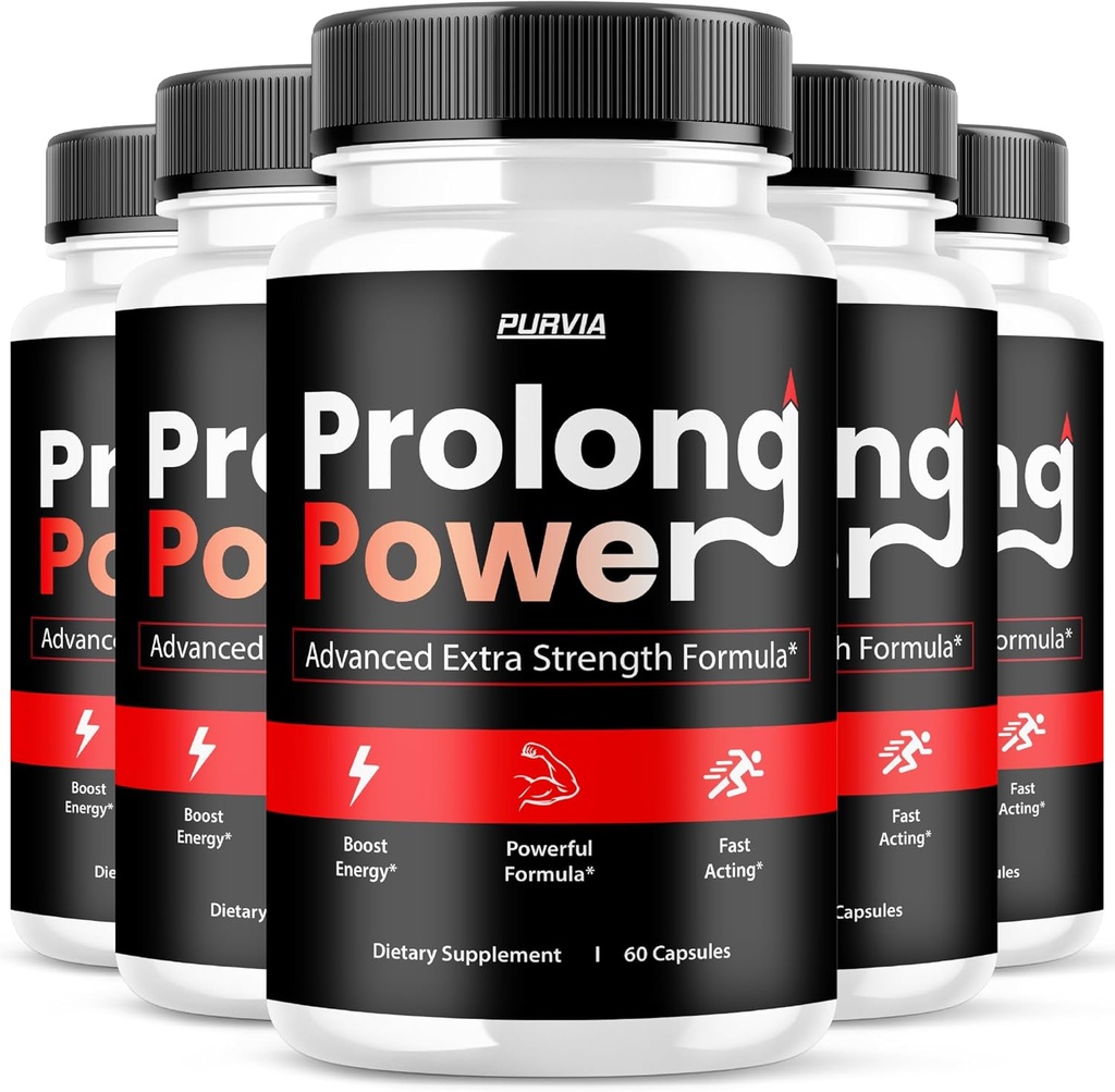 (5 Pack) Pills Prolong Power - Formule Officielle - Prolong Power Capsules Advanced Strength Formula Overall Wellness Prolong Pills Supplément en poudre, maximum Wellness ProlongPower (300 Capsules)