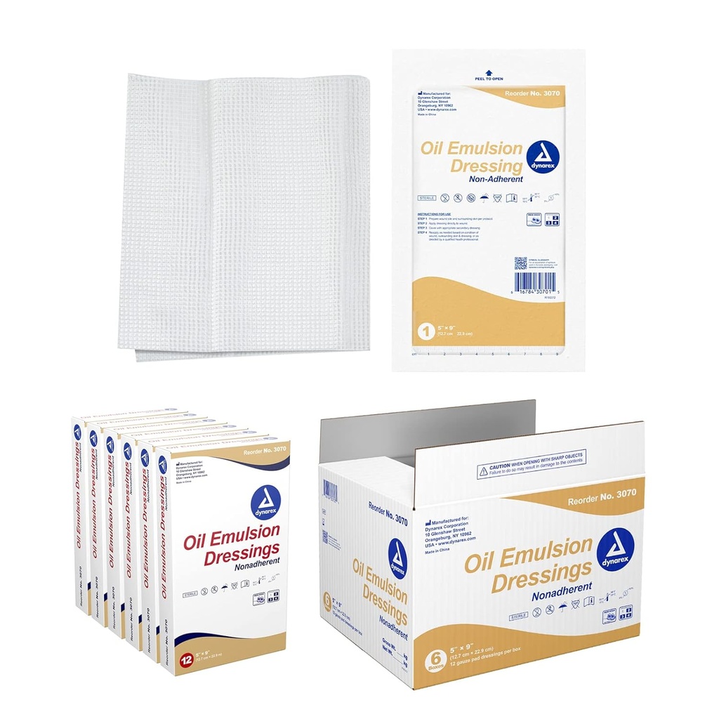 Dynarex Oil Emulsion Dressings, Wound Care, Absoluut, 5