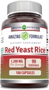 Verbazingwekkende Formules Red Gist Rice 1200mg Per Serving Capsules Supplement 