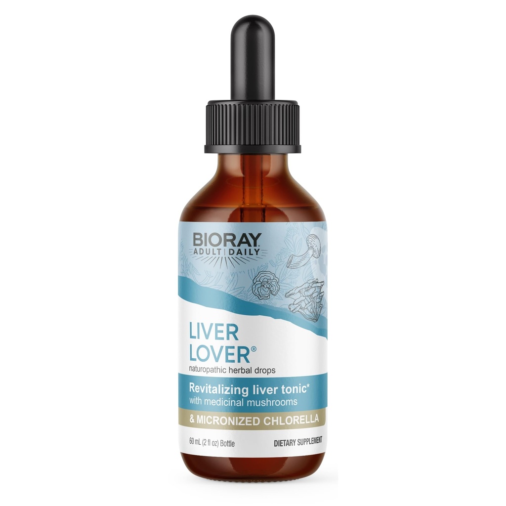 BIORAY quotidien foie lover - 2 fl oz - soutient le foie et les adrénaux - non-OGM, végétalien, sans gluten