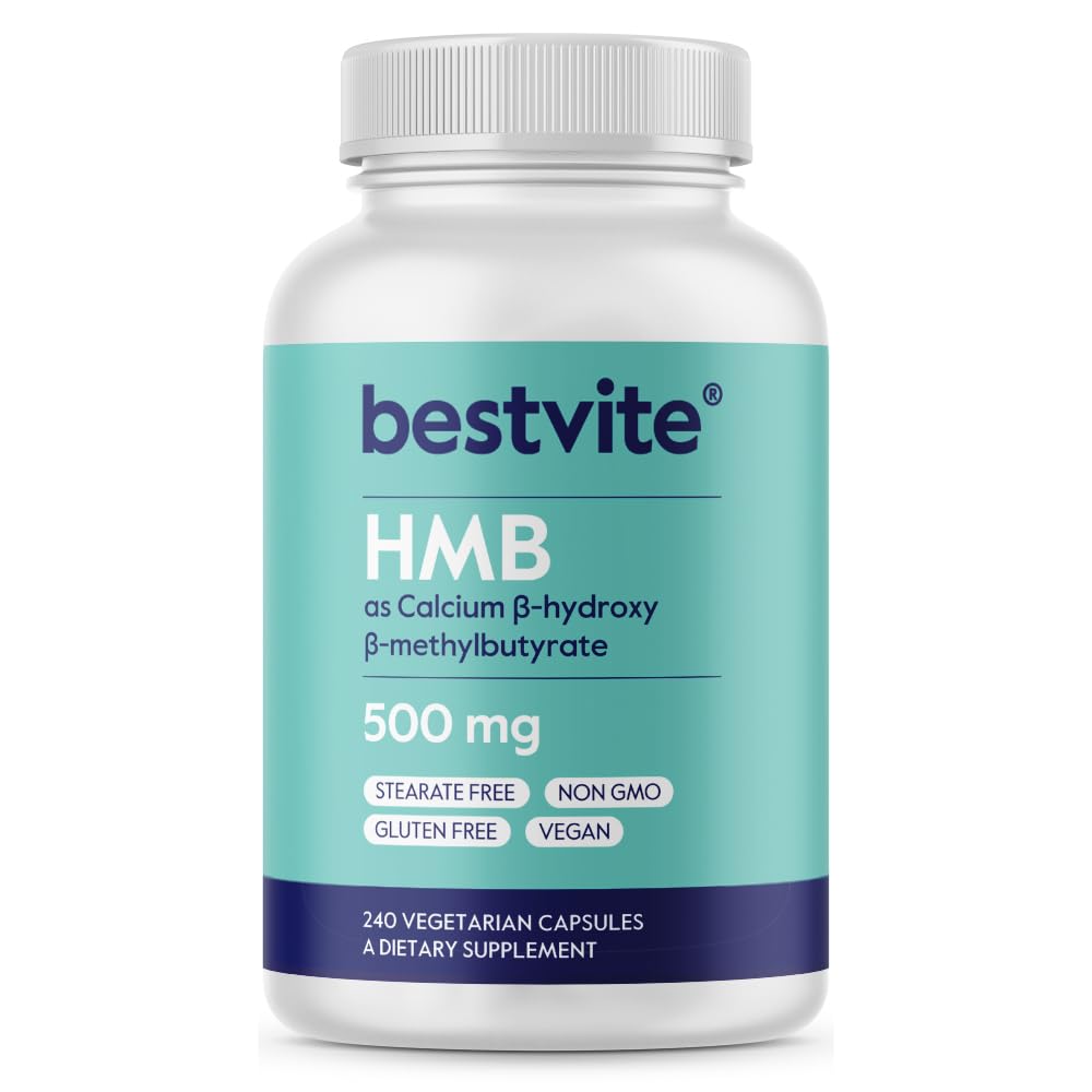 BESTVITE HMB 1000mg per portie (240 Vegetarische capsules) - No Stearates - Vegan - Non GMO - Glutenvrij - HMB supplement