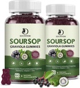 Biologische Soursop Graviola Gummies, Sousop Extract met vlierbessen Rijk aan multivitamine voor natuurlijke antioxidant, celondersteuning & regeneratie, Immune Boost en huid, Vegan- 60 dagen aanbod