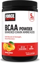 Force Factor BCAA Aminozuren Supplement 2:1:1, Heerlijke en verfrissende BCAA poeder om spierherstel en prestaties te ondersteunen, Geen kunstmatige kleuren of smaken, Oranje Mango, 30 porties