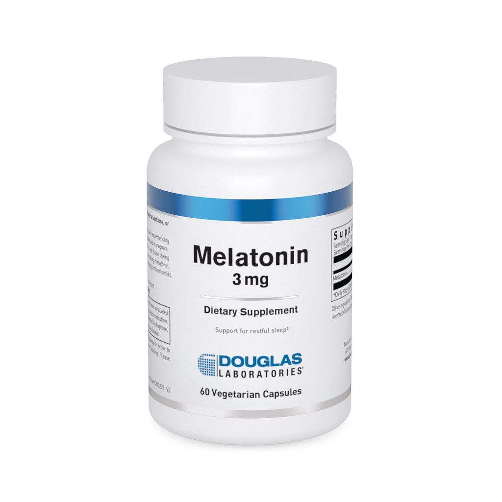 Douglas Laboratories Melatonine 3 mg Ondersteunt slaap/wake cycli 60 capsules